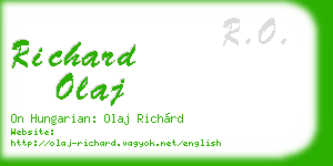 richard olaj business card